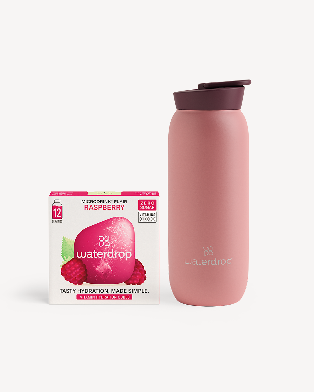 Pack Frambuesa: Botella Térmica 600cc + Microdrink Frambuesa