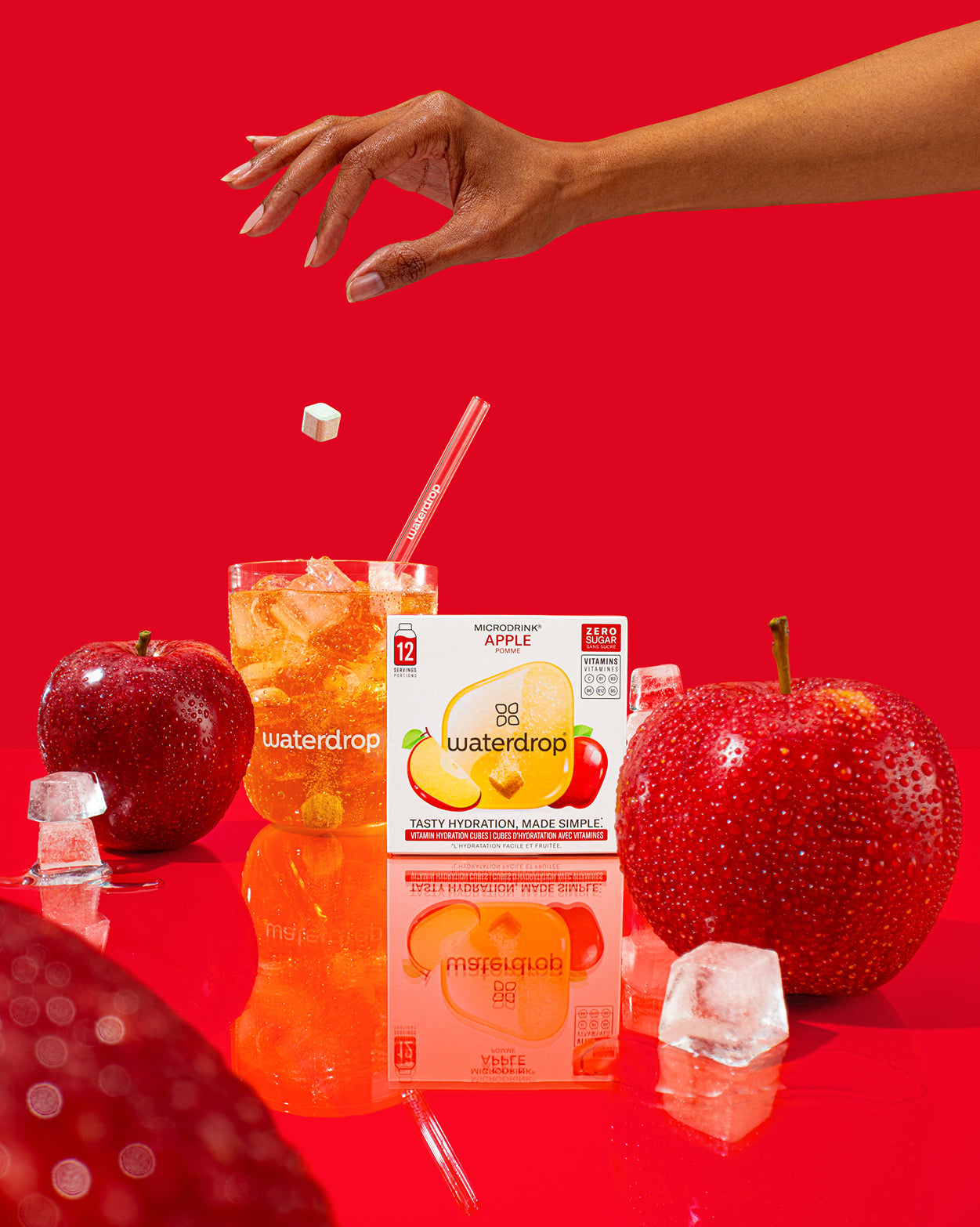 Double Apple Lemonade 3+1 Set with iced apple drink.