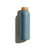 Botella de acero · Tapa de bambú  · 600ml